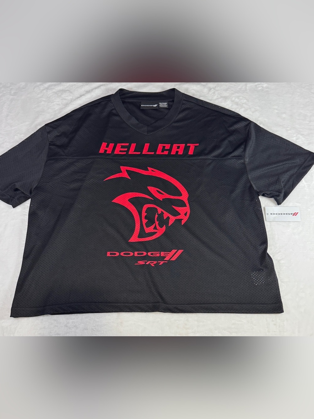 Dodge Hellcat SRT Mesh Jersey Graphic Shirt Black Red Men’s 2XL NWT